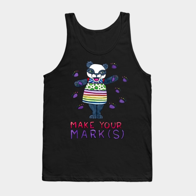 Make Your Mark(s) - Animals of Inspiration Panda Illustration Tank Top by mellierosetest